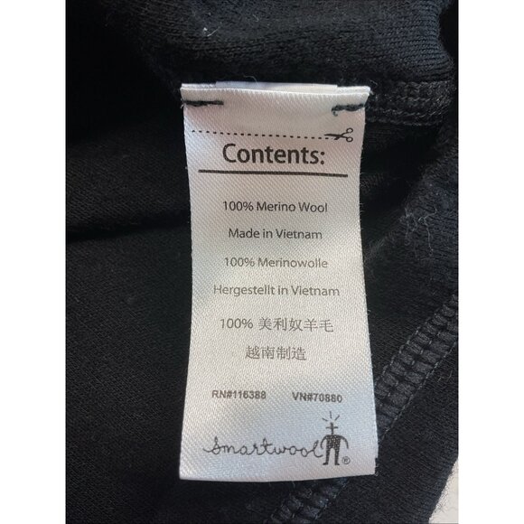 Smartwool‎ Pullover Mens Medium Black Wool 1/4 Zip Base Layer Hiking - Picture 7 of 10